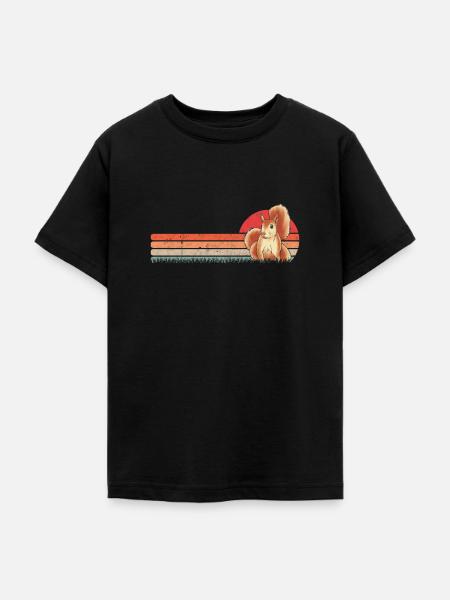 Eichhörnchen Retro Squirrel - Teenager T-Shirt - Schwarz