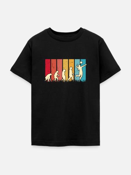 Volleyball Evolution Volleyballspieler - Teenager T-Shirt - Schwarz