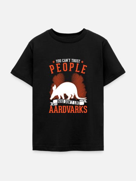 Erdferkel Geschenk Aardvark - Teenager T-Shirt - Schwarz