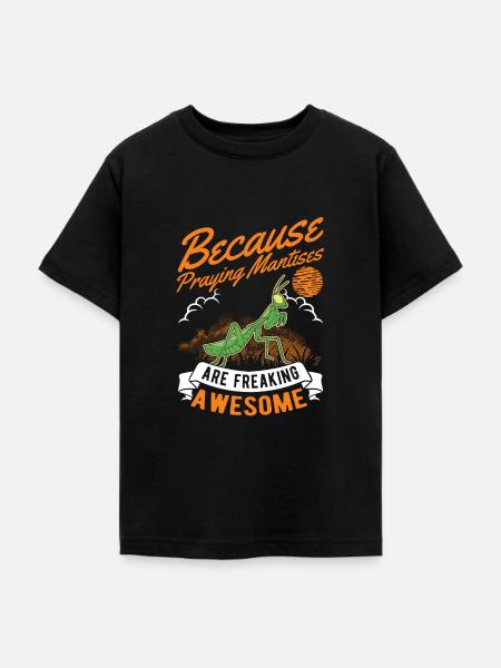 Gottesanbeterin Fangschrecke Mantis - Teenager T-Shirt - Schwarz