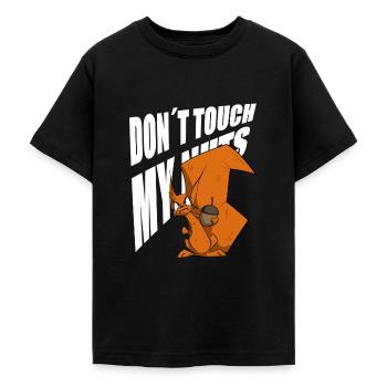 lustiges Eichhörnchen Sprüche Männer Comic Shirt - Teenager T-Shirt - Schwarz - Vorne - AI Model Teenager Male light (155cm)