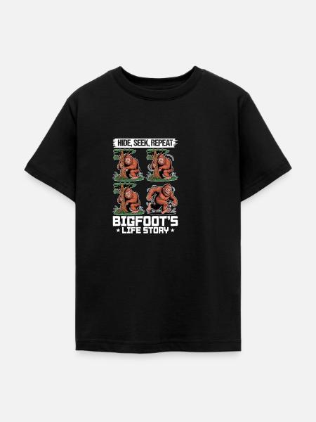 Bigfoot Sasquatch - Teenager T-Shirt - Schwarz