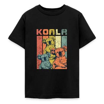 Koala - Teenager T-Shirt - Schwarz - Vorne - AI Model Teenager Male light (155cm)