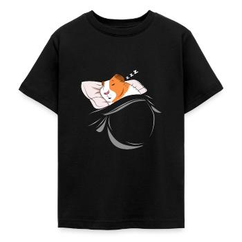 Schlafendes und schlumendes Meerschweinchen - Teenager T-Shirt - Schwarz - Vorne - AI Model Teenager Male light (155cm)