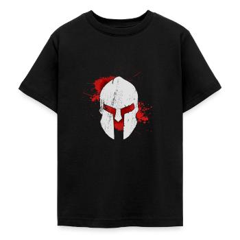 Sparta Warrior Fitness Workout Römer - Teenager T-Shirt - Schwarz - Vorne - AI Model Teenager Male light (155cm)