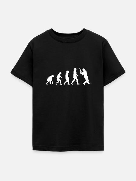 Cricket Evolution Cricketschläger Cricketspieler - Teenager T-Shirt - Schwarz