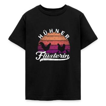 Hühnerflüsterin Hühner Huhn Landwirtin Bäuerin - Teenager T-Shirt - Schwarz - Vorne - AI Model Teenager Male light (155cm)