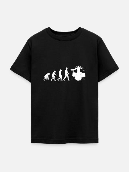 Drummer Evolution Schlagzeug Schlagzeuger - Teenager T-Shirt - Schwarz