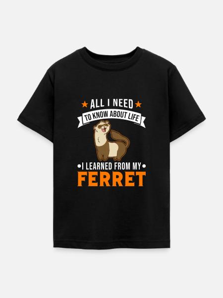 Frettchen Spruch Ferret - Teenager T-Shirt - Schwarz
