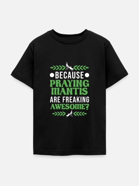 Gottesanbeterin Mantis Fangschrecke - Teenager T-Shirt - Schwarz