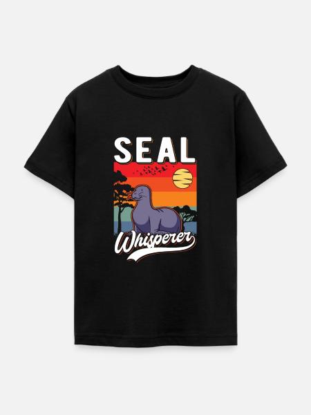 Robben Flüsterer Seal Whisperer - Teenager T-Shirt - Schwarz
