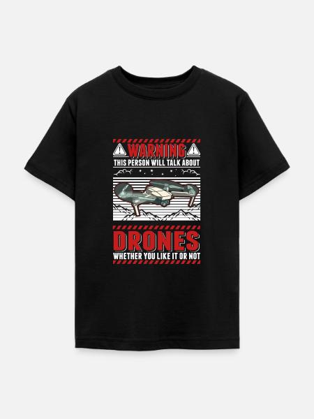 Drohne Drohnenpilot Quadrocopter - Teenager T-Shirt - Schwarz