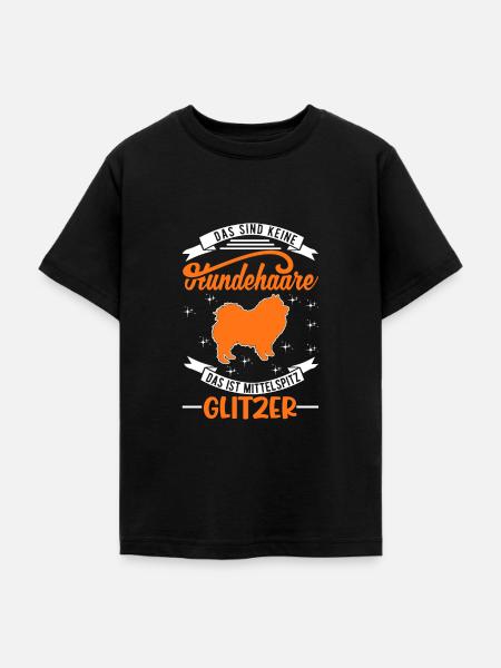 Mittelspitz Glitzer - Teenager T-Shirt - Schwarz