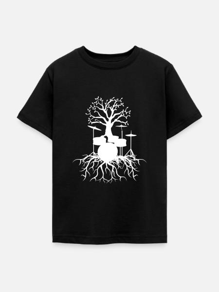 Schlagzeuger Trommel - Teenager T-Shirt - Schwarz