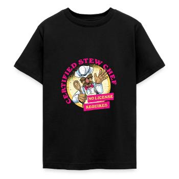 Gulasheintopf Beef Stew Certified Stew Chef - Teenager T-Shirt - Schwarz - Vorne - AI Model Teenager Male light (155cm)