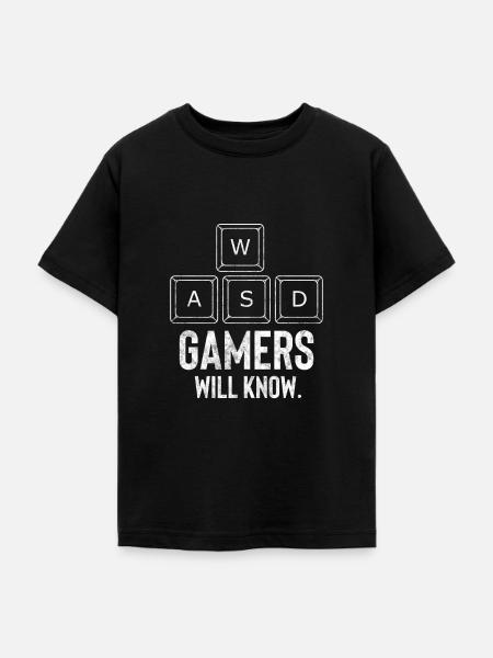 WASD Gamers Will Know - Teenager T-Shirt - Schwarz