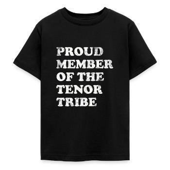 Fier membre de la tribu des ténors - blanc - T-shirt Ado - noir - Devant - AI Model Teenager Male light (155cm)
