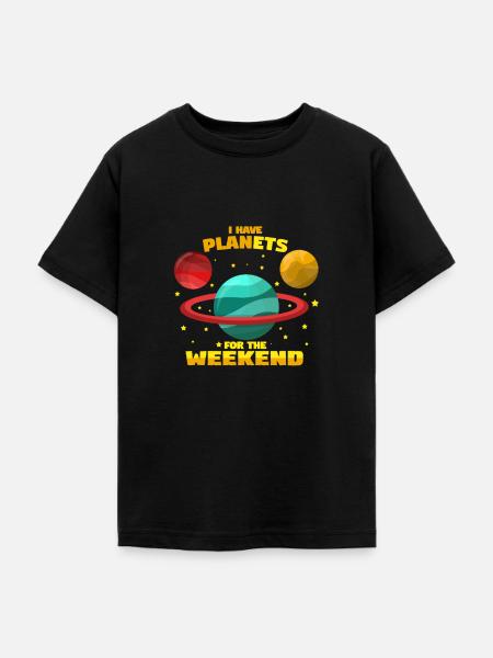 Planeten - Teenager T-Shirt - Schwarz