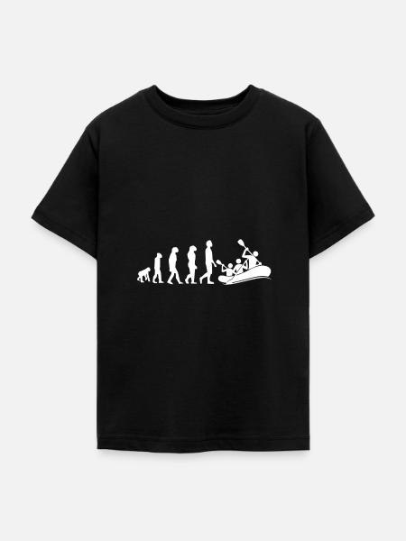 Rafting Evolution - Teenager T-Shirt - Schwarz