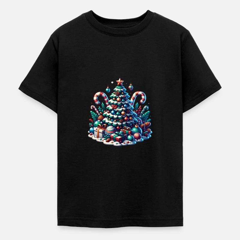 Arbre de Noël - T-shirt Ado - noir