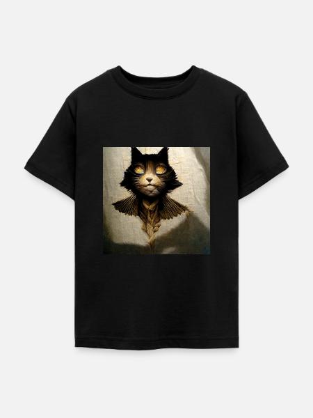 Katze - Engel - Transformation - Teenager T-Shirt - Schwarz