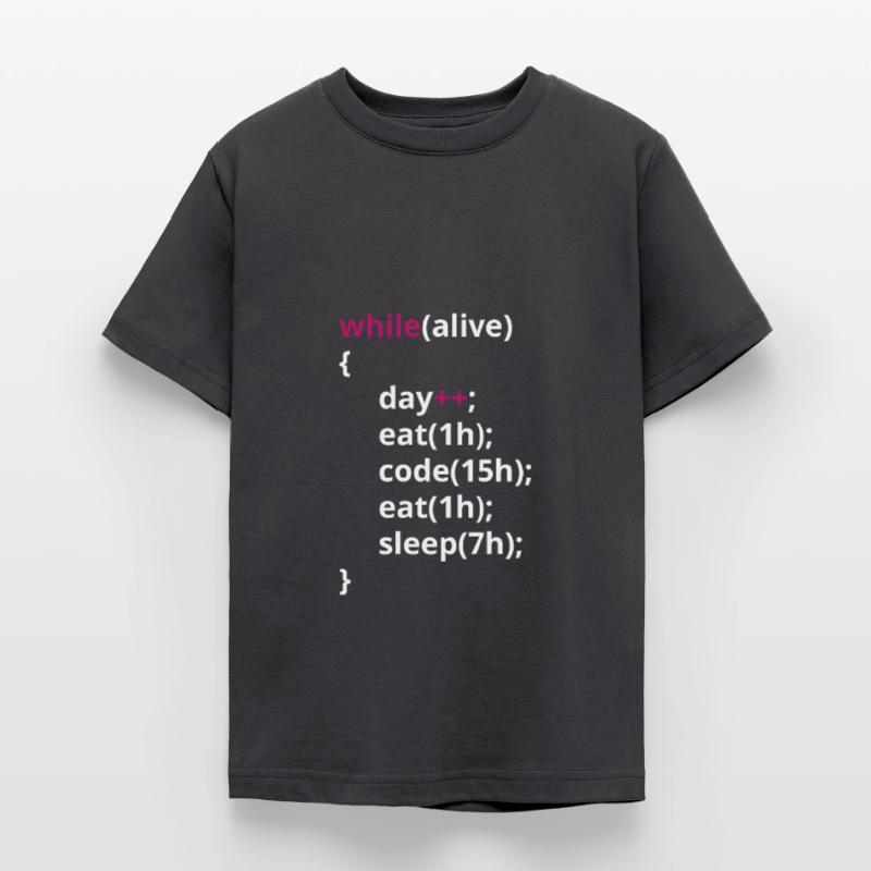 Programmierer Essen Code schlafen lustig PHP Teenager T-Shirt