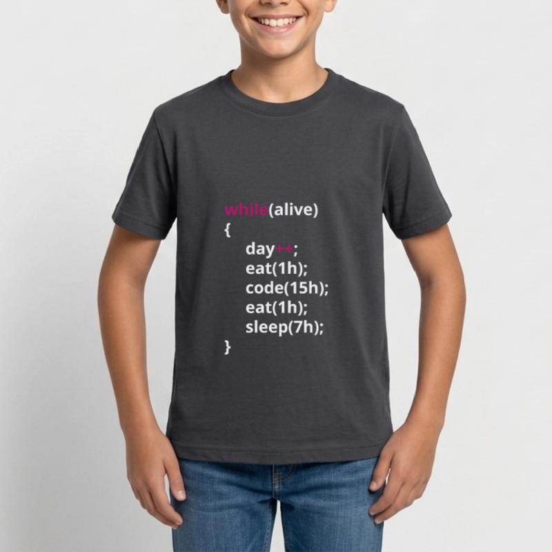 Programmierer Essen Code schlafen lustig PHP Teenager T-Shirt