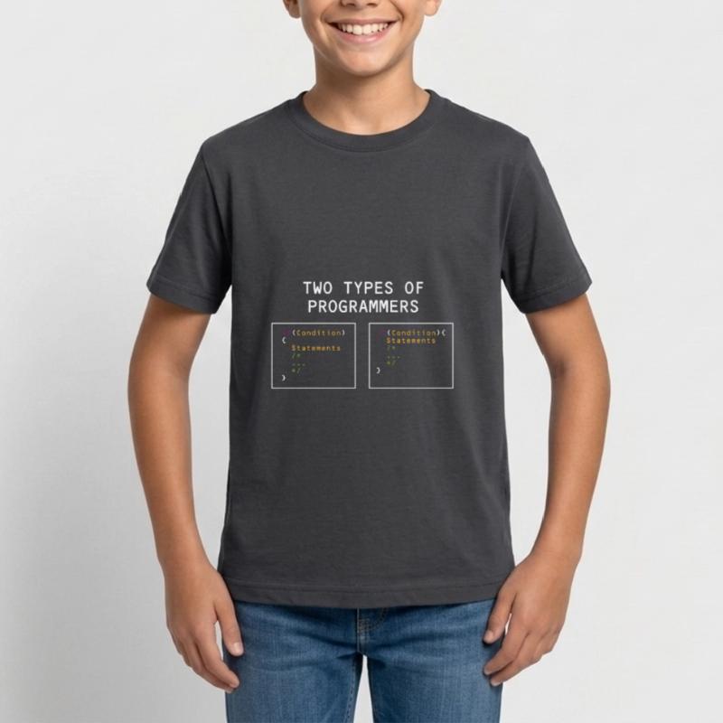 Zwei Arten Programmierer PHP HTML IT Developer Teenager T-Shirt