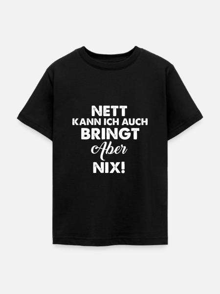 Nett Kann Ich auch - Teenager T-Shirt - Schwarz
