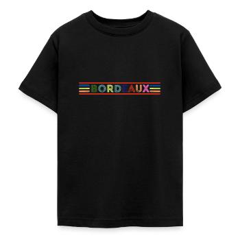 Bordeaux - T-shirt Ado - noir - Devant - AI Model Teenager Male light (155cm)