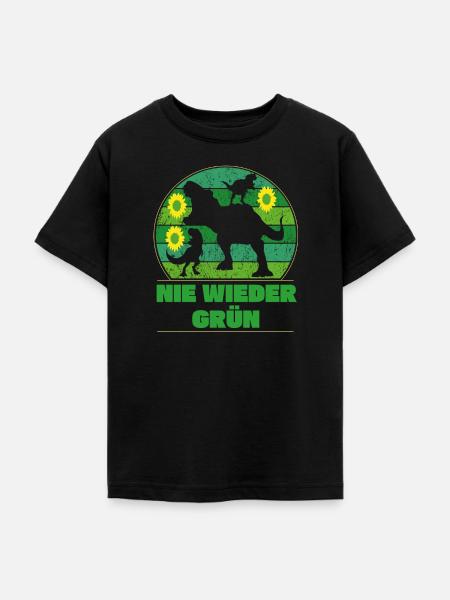 Anti Grünosaurus T-Shirt - Teenager T-Shirt - Schwarz