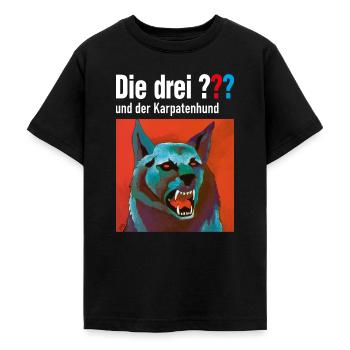 Die Drei ??? und der Karpatenhund - Teenager T-Shirt - Schwarz - Vorne - AI Model Teenager Male light (155cm)