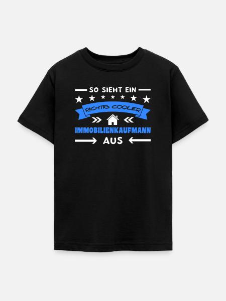 Spruch Immobilienkaufmann Makler - Teenager T-Shirt - Schwarz