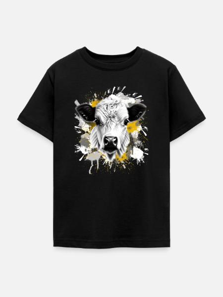 Kuh - Teenager T-Shirt - Schwarz