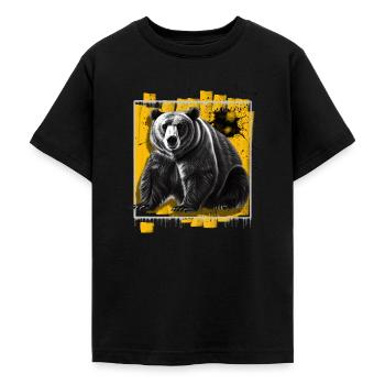 Bär - Teenager T-Shirt - Schwarz - Vorne - AI Model Teenager Male light (155cm)
