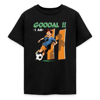 Fußball Geburtstag - 11 Jahre Alter Junge - 11. - Teenager T-Shirt - Schwarz - Vorne - AI Model Teenager Male light (155cm)