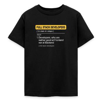 Programmer Humor Coding Jokes Developer - Teenage T-Shirt - black - Front - AI Model Teenager Male light (155cm)