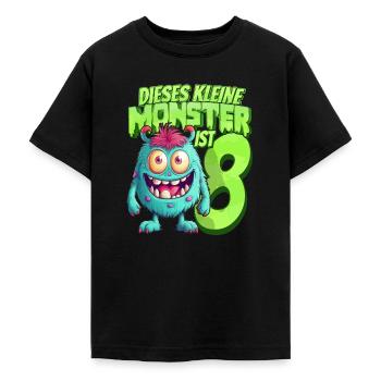 Dieses kleine Monster ist 8 - acht Jahre - 8. - Teenager T-Shirt - Schwarz - Vorne - AI Model Teenager Male light (155cm)