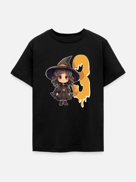 Witch Birthday Costume – Three Years - Teenage T-Shirt - black