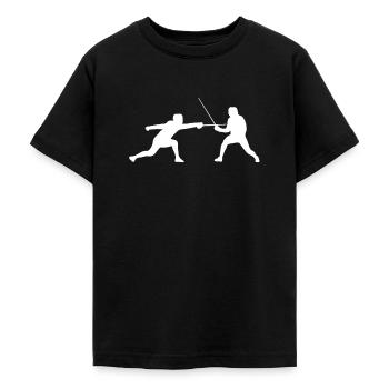 Fechten - Teenager T-Shirt - Schwarz - Vorne - AI Model Teenager Male light (155cm)