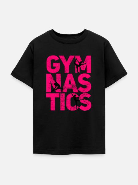 Gymnastik - Teenager T-Shirt - Schwarz