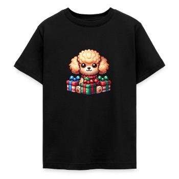 Toy Poodle Dog Christmas Gift Idea - Teenage T-Shirt - black - Front - AI Model Teenager Male light (155cm)