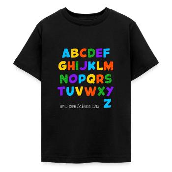 ABC Shirt - Teenager T-Shirt - Schwarz - Vorne - AI Model Teenager Male light (155cm)