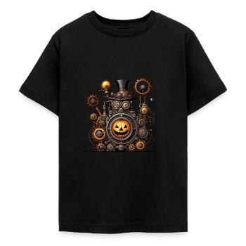 Machine d’Halloween - T-shirt Ado - noir - Devant - AI Model Teenager Male light (155cm)