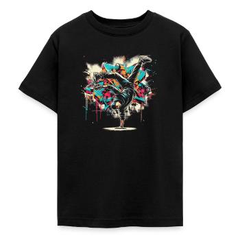 Breakdance Graffiti Sprayer - Teenager T-Shirt - Schwarz - Vorne - AI Model Teenager Male light (155cm)