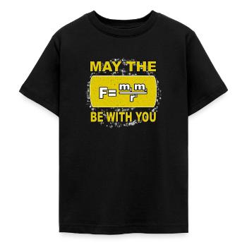 physicist - Teenage T-Shirt - black - Front - AI Model Teenager Male light (155cm)