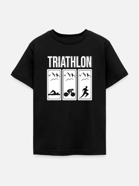 Triathlon Triathlet - Teenager T-Shirt - Schwarz