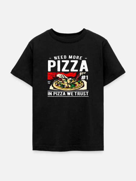 Pizza - Teenager T-Shirt - Schwarz