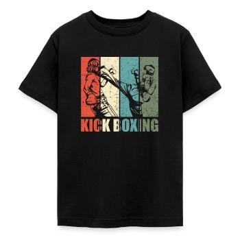Kickboxing - Teenage T-Shirt - black - Front - AI Model Teenager Male light (155cm)