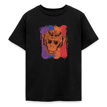Affe Affen - Teenager T-Shirt - Schwarz - Vorne - AI Model Teenager Male light (155cm)